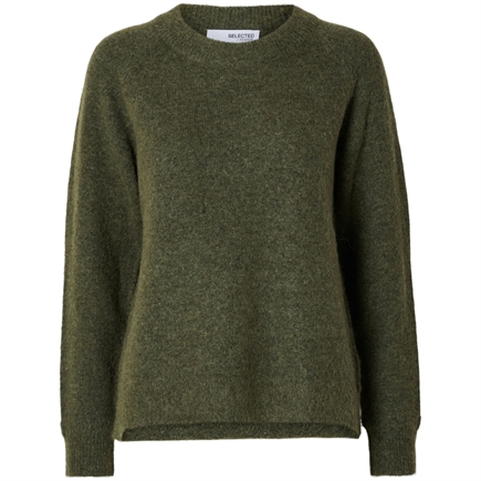 Selected Femme Slflulu LS Knit O-Neck Strik